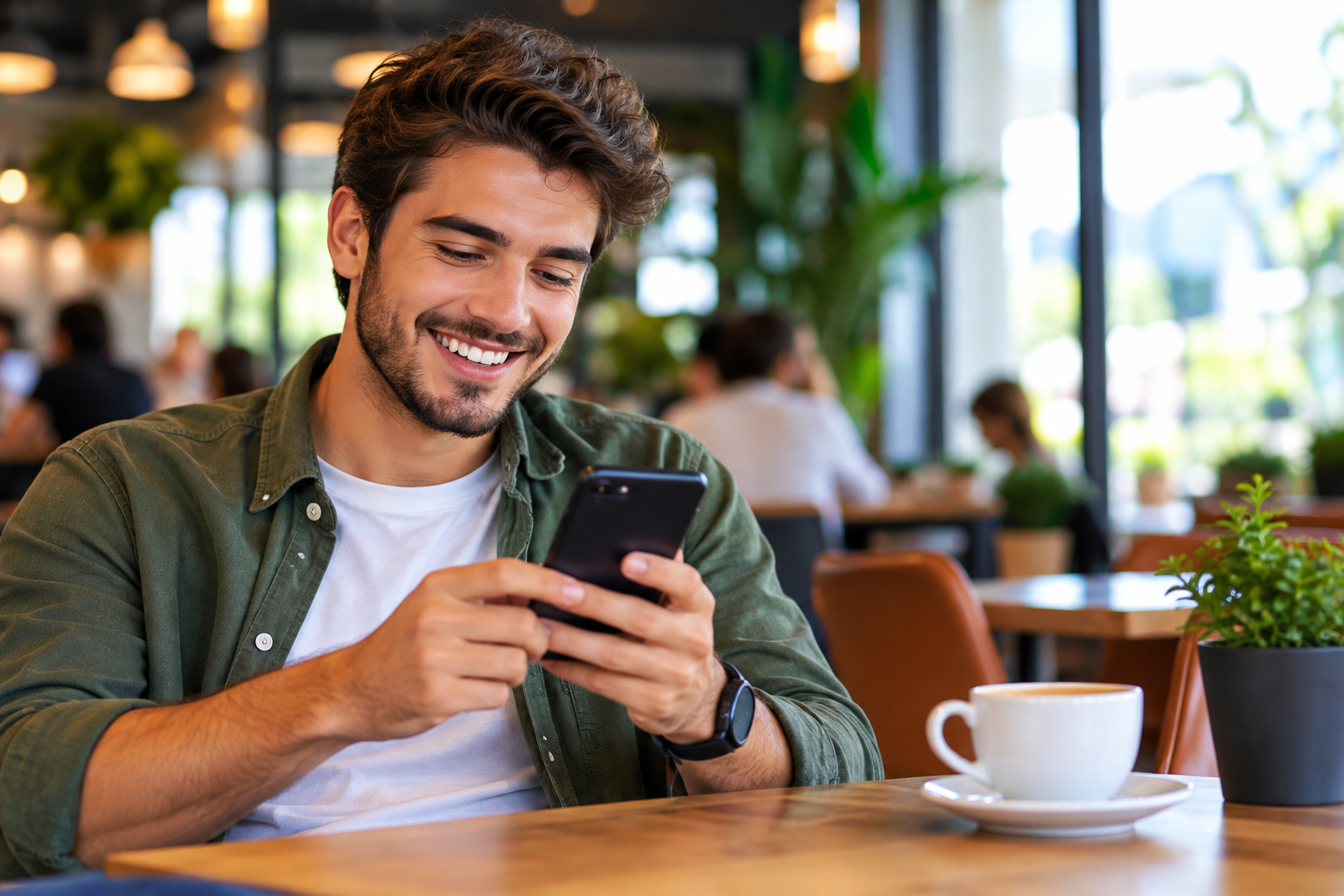 Torcedor utilizando o celular para entrar no Torcida+